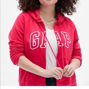 Gap arch logo zip up hoodie